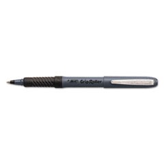 Roller Glide Roller Ball Pen, Stick, Micro 0.5 mm, Black Ink, Gray Barrel, Dozen