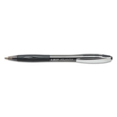 Atlantis Original Ballpoint Pen, Retractable, Medium 1 mm, Black Ink, Black Barrel, Dozen