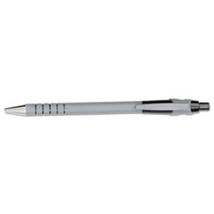 FlexGrip Ultra Recycled Ballpoint Pen, Retractable, Medium 1 mm, Black Ink, Black/Gray Barrel, Dozen