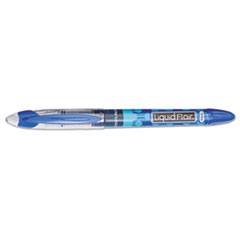 Liquid Flair Porous Point Stick Pen, Blue Ink, Medium, Dozen