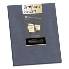 Certificate Holder, Gray, 105 lb Linen Stock, 12 x 9.5, 10/Pack