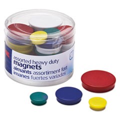 Officemate Heavy-Duty Assorted Magnets, 30/Tub