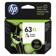 HP 63XL, (F6U63AN) High-Yield Tri-Color Original Ink Cartridge