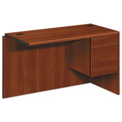 10700 "L" Workstation Return, Right 3/4 Pedestal, 48w x 24d x 29.5h, Cognac