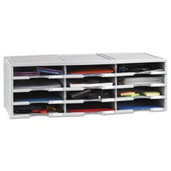 Storex Literature Organizer, 12 Section, 10 5/8 x 13 3/10 x 31 2/5, Gray