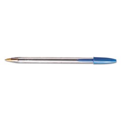 Cristal Xtra Smooth Ballpoint Pen Value Pack, Stick, Medium 1 mm, Blue Ink, Clear Barrel, 24/Pack