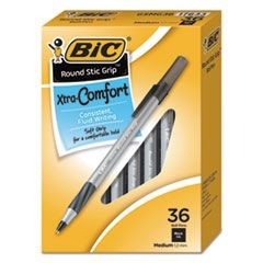 PEN,RND STIC GRIP,36PK,BK