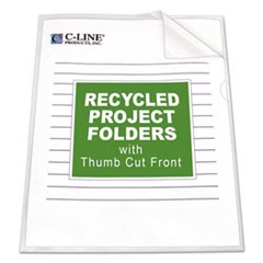 Poly Project Folders, Letter Size, Clear, 25/Box