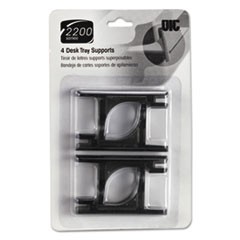 2200 Series Desk Tray Supports, Plastic, Black, 4 Supports/Pack