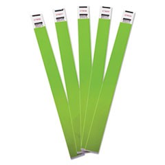 Crowd Management Wristbands, Sequentially Numbered, 9 3/4 x 3/4, Green, 500/Pack