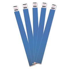 Crowd Management Wristbands, Sequentially Numbered, 10 x 3/4, Blue, 100/Pack