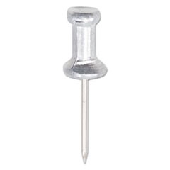 Aluminum Head Push Pins, Aluminum, Silver, 5/8