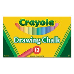 Colored Drawing Chalk, 12 Assorted Colors 12 Sticks/Set