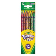 Twistables Colored Pencils, 2 mm, 2B (#1), Assorted Lead/Barrel Colors, Dozen