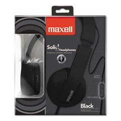 Solids Headphones, 5 ft Cord, Black