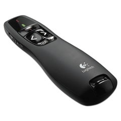 R400 Wireless Presentation Remote with Laser Pointer, 50 ft. Range, Matte Black