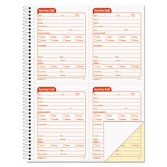 Service Call Book, 4 x 5 1/2, Two-Part Carbonless, 200 Sets/Book