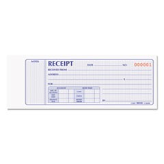 Receipt Book, 7 x 2 3/4, Carbonless Duplicate, 100 Sets/Book