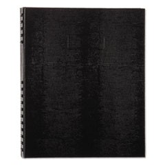 NotePro Notebook, 1 Subject, Medium/College Rule, Black Cover, 11 x 8.5, 75 Sheets