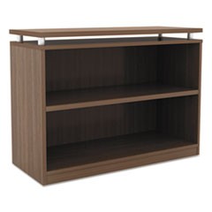 Alera Sedina Series Bookcase, Two-Shelf, 36w x 15d x 30h, Modern Walnut