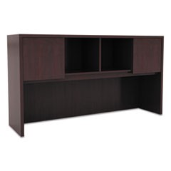 Alera Valencia Series Hutch with Doors, 58.88w x 15d x 35.38h, Mahogany