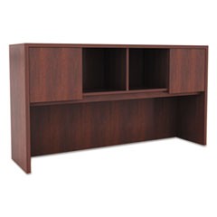 Alera Valencia Series Hutch with Doors, 58.88w x 15d x 35.38h, Medium Cherry