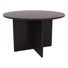 Alera Valencia Round Conference Table w/Legs, 29 1/2h x 42 dia., Espresso