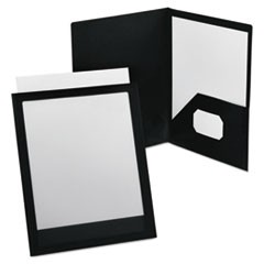 ViewFolio Polypropylene Portfolio, 100-Sheet Capacity, Black/Clear