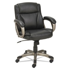 Alera Veon Series Low-Back Bonded Leather Task Chair, Supports 275 lb, 17.72
