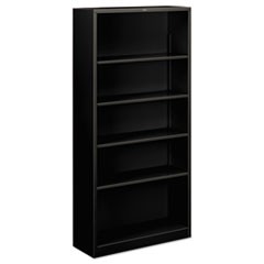 HON Brigade Steel Bookcase | 5 Shelves | 34-1/2"W | Black Finish