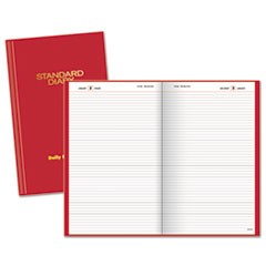 Standard Diary Recycled Daily Reminder, Red, 4 1/8 x 6 5/8, 2017