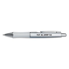 Dr. Grip Limited Gel Pen, Retractable, Fine 0.7 mm, Black Ink, Platinum Barrel