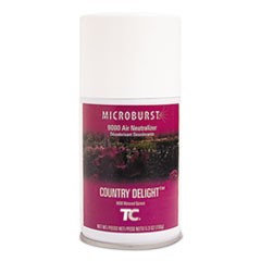 TC Microburst 9000 Air Freshener Refill, Country Delight, 5.3 oz Aerosol, 4/Carton