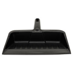 Heavy-Duty Dustpan, 8.25 x 12.25 , Polypropylene, Charcoal