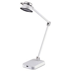 PureOptics Elate Dual-Arm LED Desk Light, 2 Prong, 21", White