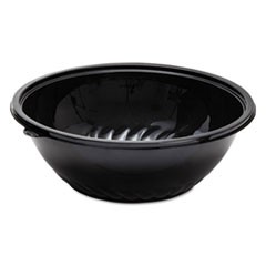 Caterline Pack n' Serve Plastic Bowl, 320 oz, Black, 25/Case