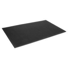 Crown-Tred Indoor/Outdoor Scraper Mat, Rubber, 34 x 111, Black