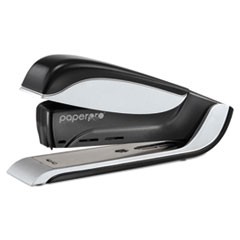 Spring-Powered Premium Desktop Stapler, 25-Sheet Capacity, Black/Silver