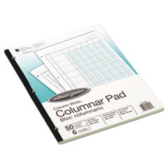 Accounting Pad, Six-Unit Columns, 8-1/2 x 11, 50-Sheet Pad