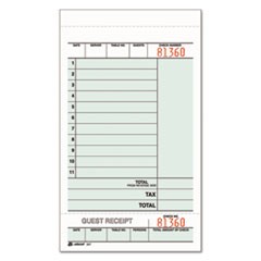 Guest Check Unit Set, Carbonless Duplicate, 7 1/4 x 4 1/4, 250/Pack