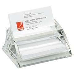 Stratus Acrylic Business Card Holder, Holds 40 3.5 x 2 Cards, 3.5 x 4.5 x 2.25, Clear