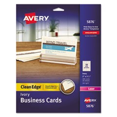 Avery® Business Cards, Ivory, True Print(R) Two-Sided Printing, 2" x 3-1/2" , 200 Cards