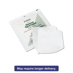 Caring Woven Gauze Sponges, 4 x 4, Sterile, 12-Ply, 1200/Carton