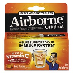 Immune Support Effervescent Tablet, Zesty Orange, 10/Box