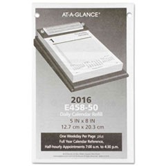 Pad Style Desk Calendar Refill, 5 x 8, 2017