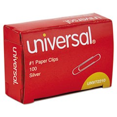 Paper Clips, Small (No. 1), Silver, 100/Box