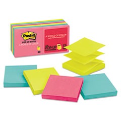 Original Pop-up Refill, 3 x 3, Assorted Cape Town Colors, 100-Sheet, 12/Pack