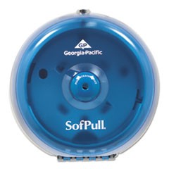 SofPull Mini Centerpull Single-Roll Bath Tissue Dispenser, 8.75 x 7 x 9, Blue