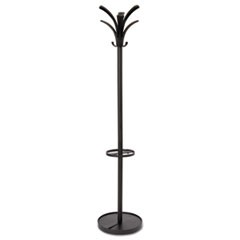 Brio Coat Stand, 13.75w x 13.75d x 66.25h, Black