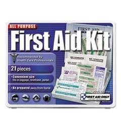 All-Purpose First Aid Kit, 21 Pieces, 4.75 x 3, Plastic Case